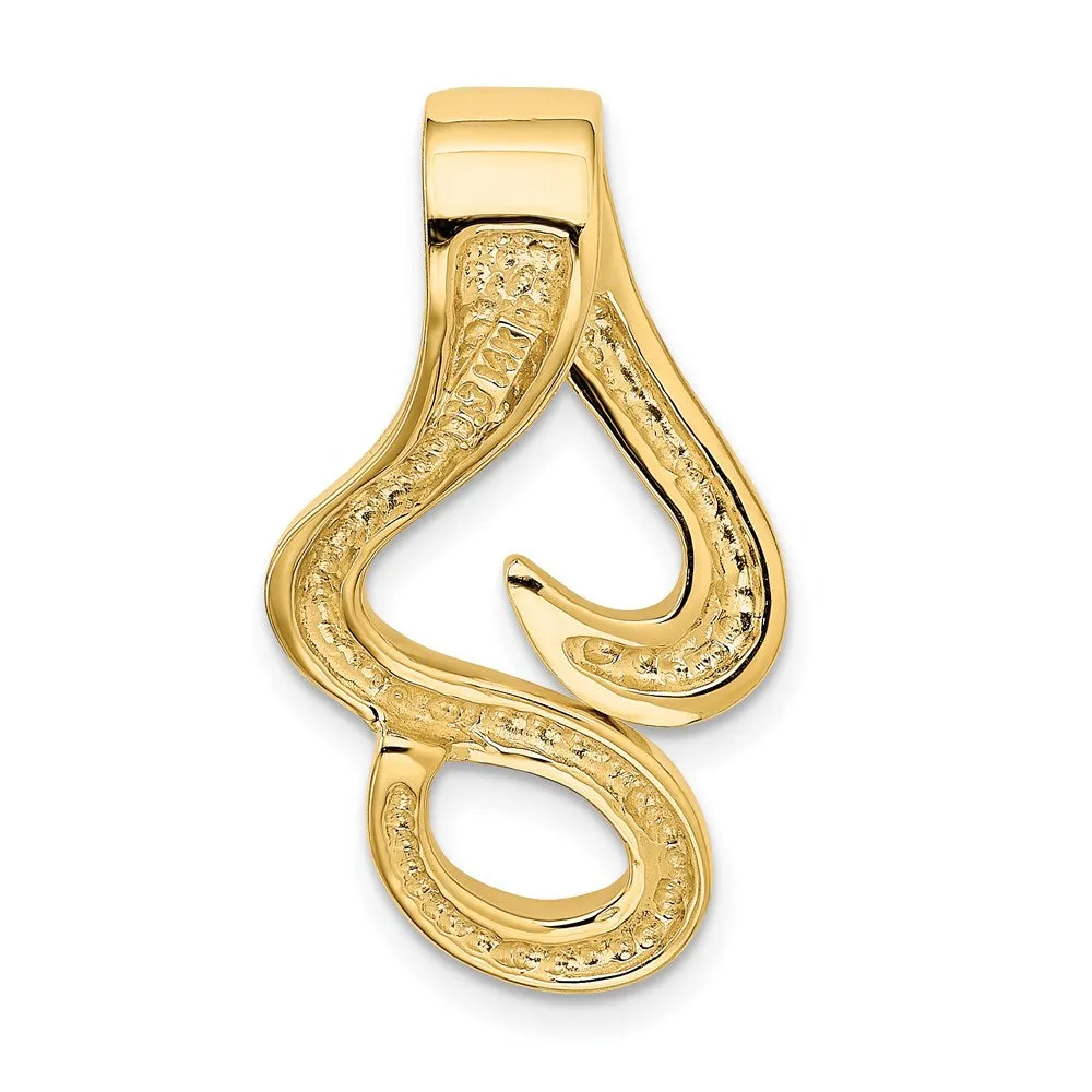 14k Fits up to 10mm Reg and Fancy Reversible Omega Slide