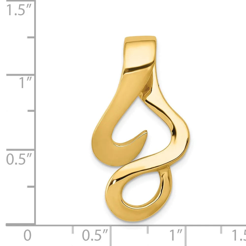 14k Fits up to 10mm Reg and Fancy Reversible Omega Slide