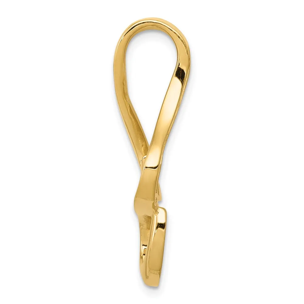14k Fits up to 10mm Reg and Fancy Reversible Omega Slide