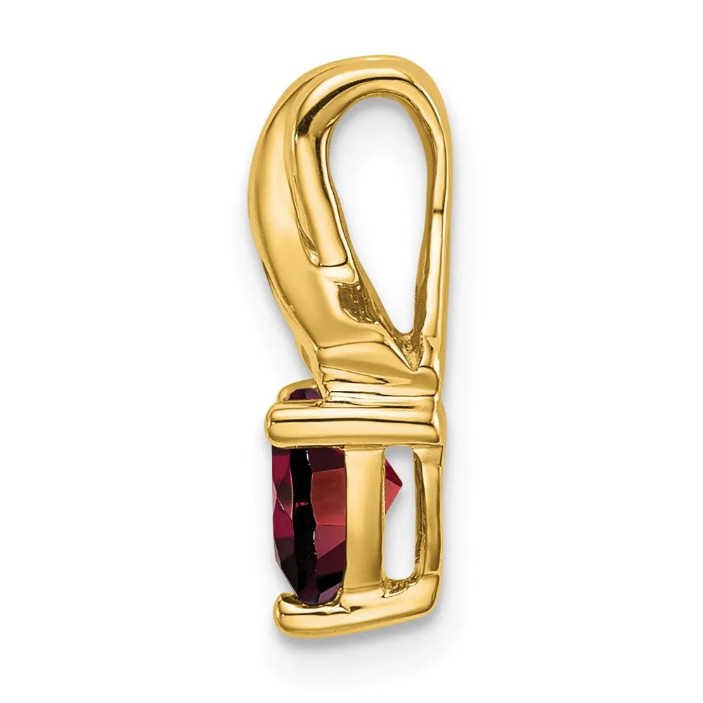 14k Trillion Garnet and Diamond Pendant