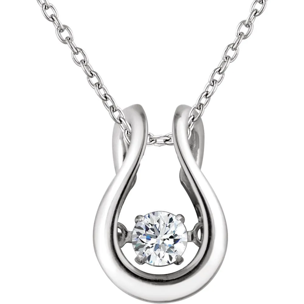 14k White Gold 1/6 CTW Diamond Mystara® 18" Necklace