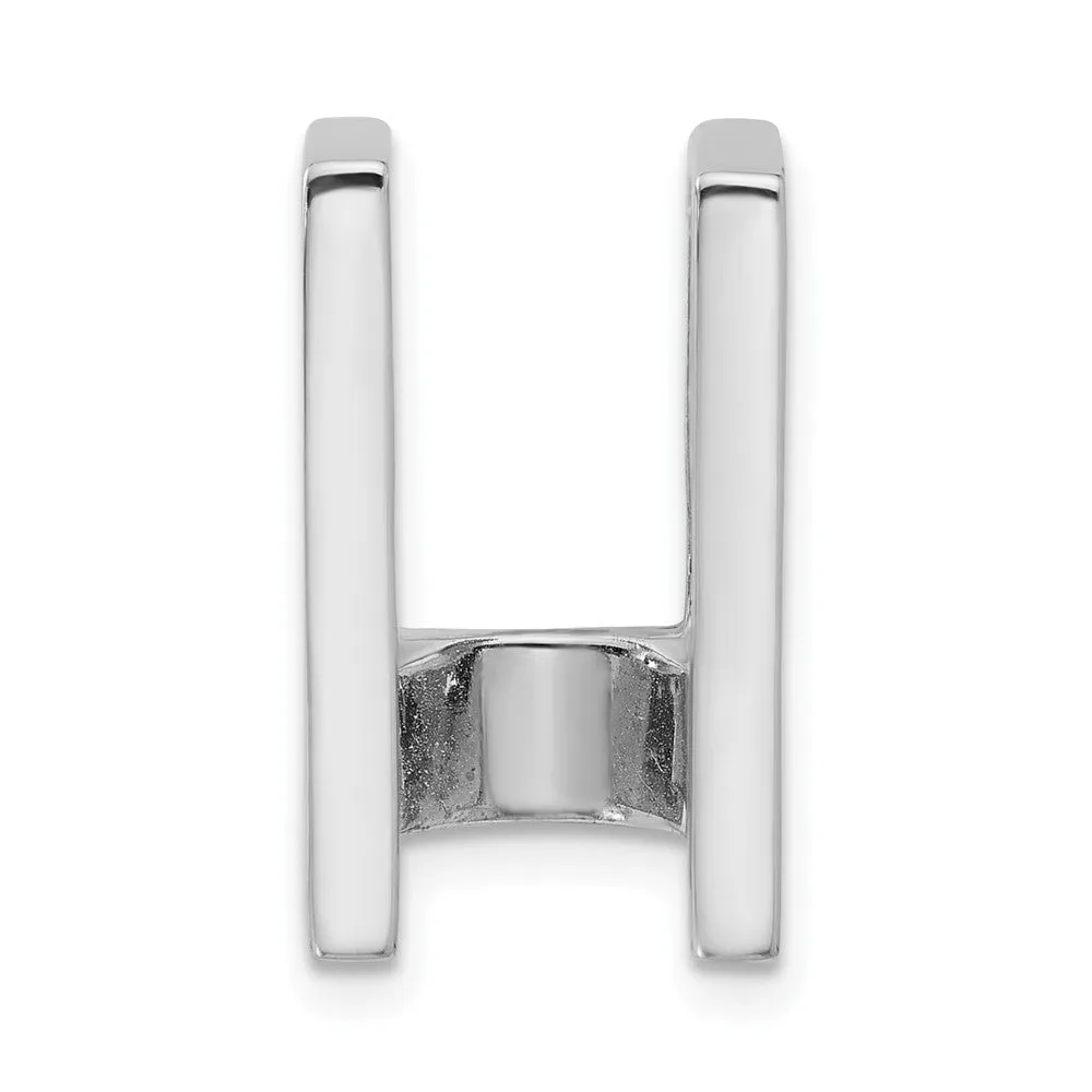 14k White Gold Completed Fancy Moissanite Chain Slide