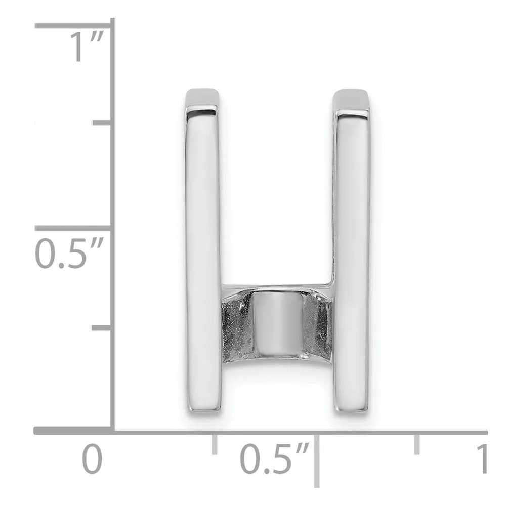 14k White Gold Completed Fancy Moissanite Chain Slide