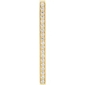 14k Yellow Gold 1/5 CTW Diamond Vertical Bar Pendant