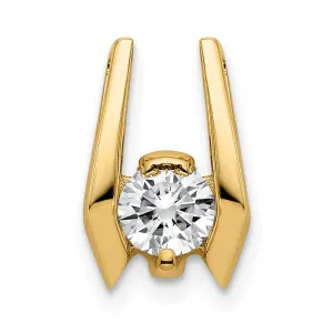 14k Yellow Gold 4.75mm AA Diamond Slide