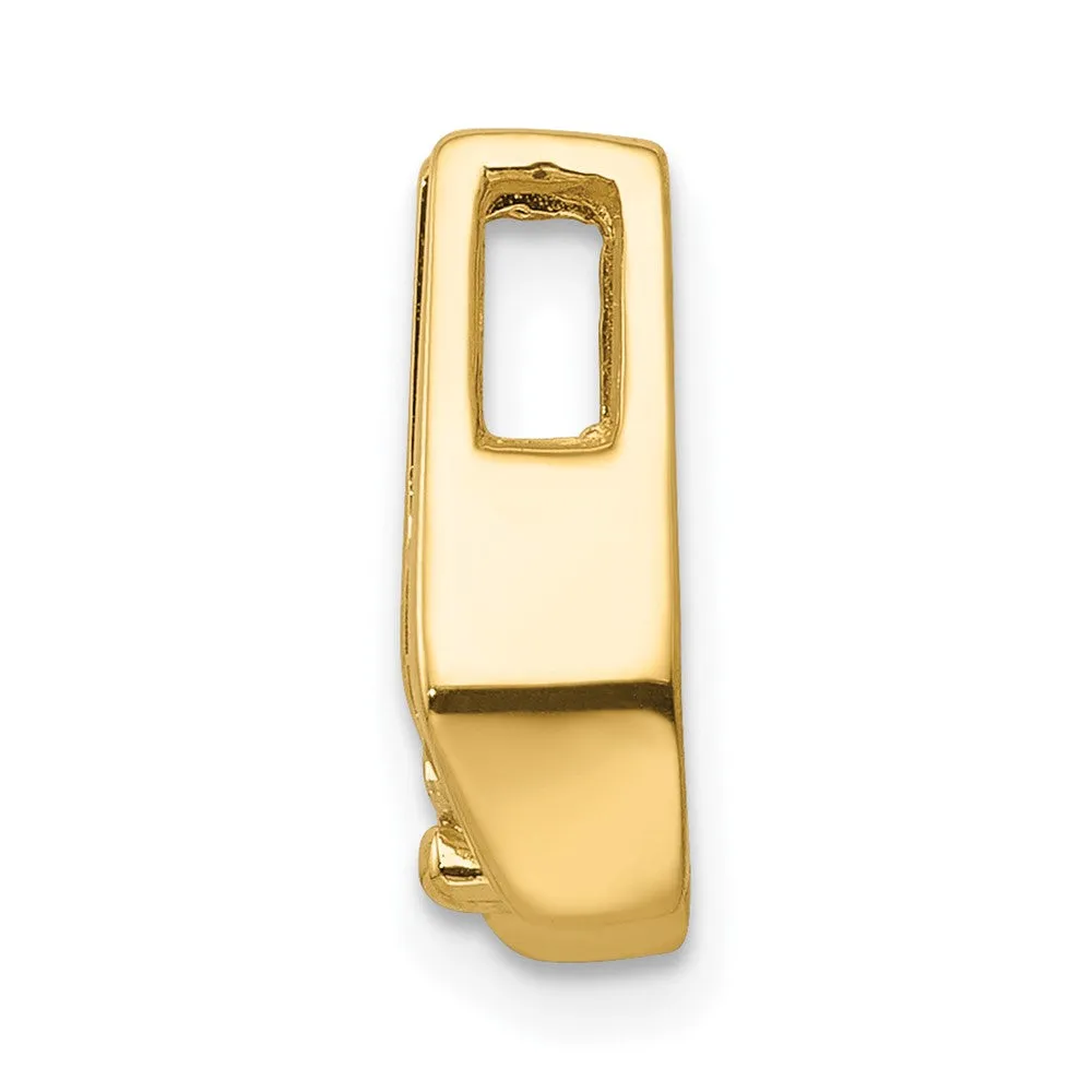 14k Yellow Gold 4.75mm AA Diamond Slide