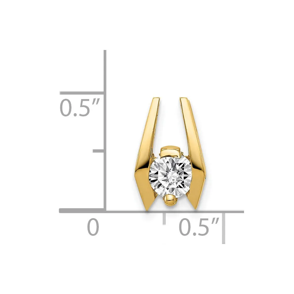 14k Yellow Gold 5.25mm VS Diamond Slide