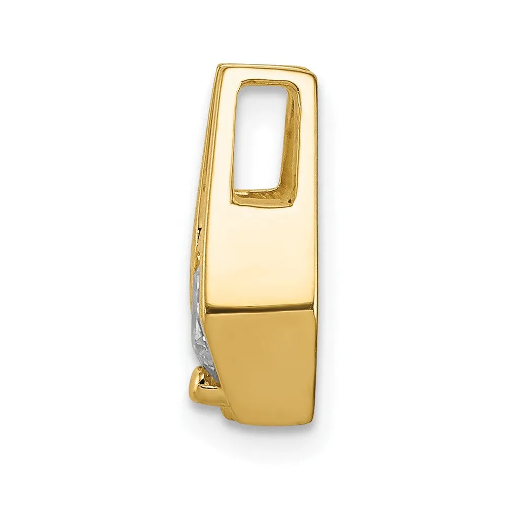 14k Yellow Gold 5.25mm VS Diamond Slide