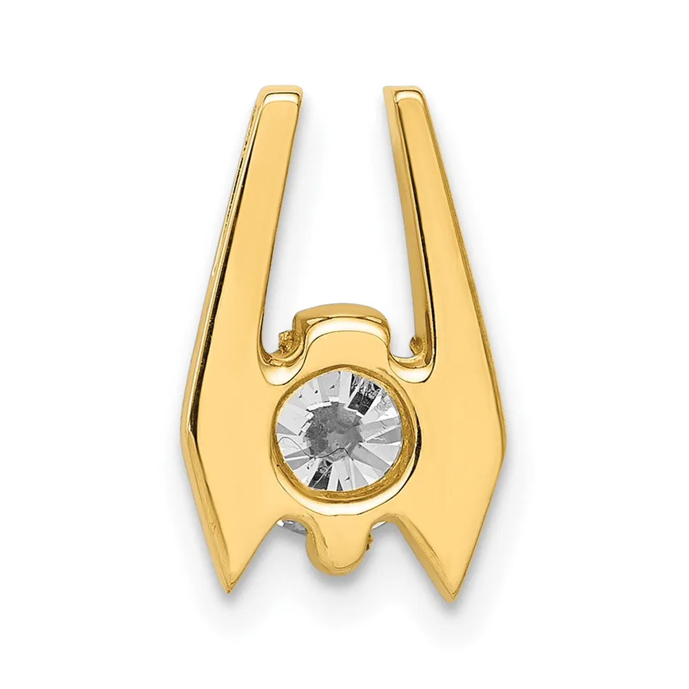 14k Yellow Gold 5.25mm VS Diamond Slide