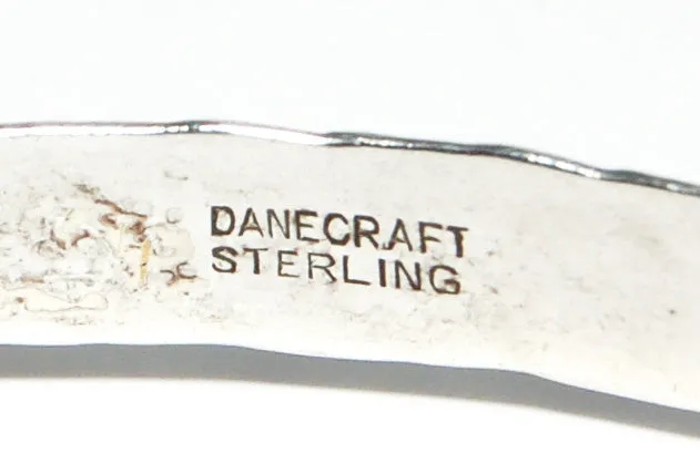1940's Floral Etched Sterling Silver Bracelet by Danecraft