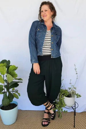 3/4 Moody Green Tummy Shaper Pants