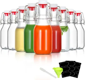 4oz Swing Top Glass BottlesSmall Flip Top Glass bottles with airtight Caps