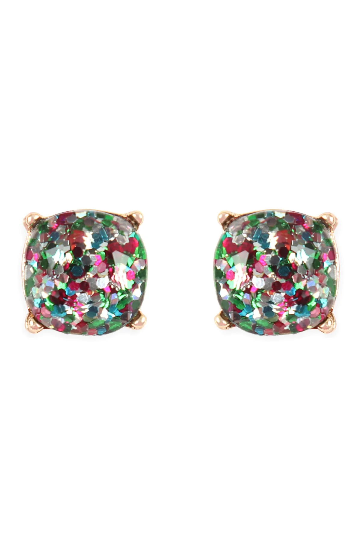 AE0336 - GLITTER EPOXY STUD EARRINGS