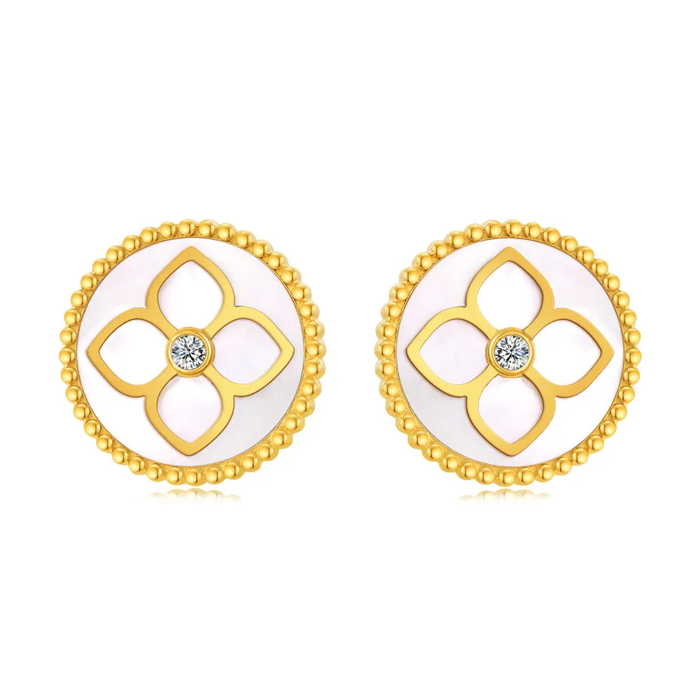 Ameera / Earrings Pearl Gold