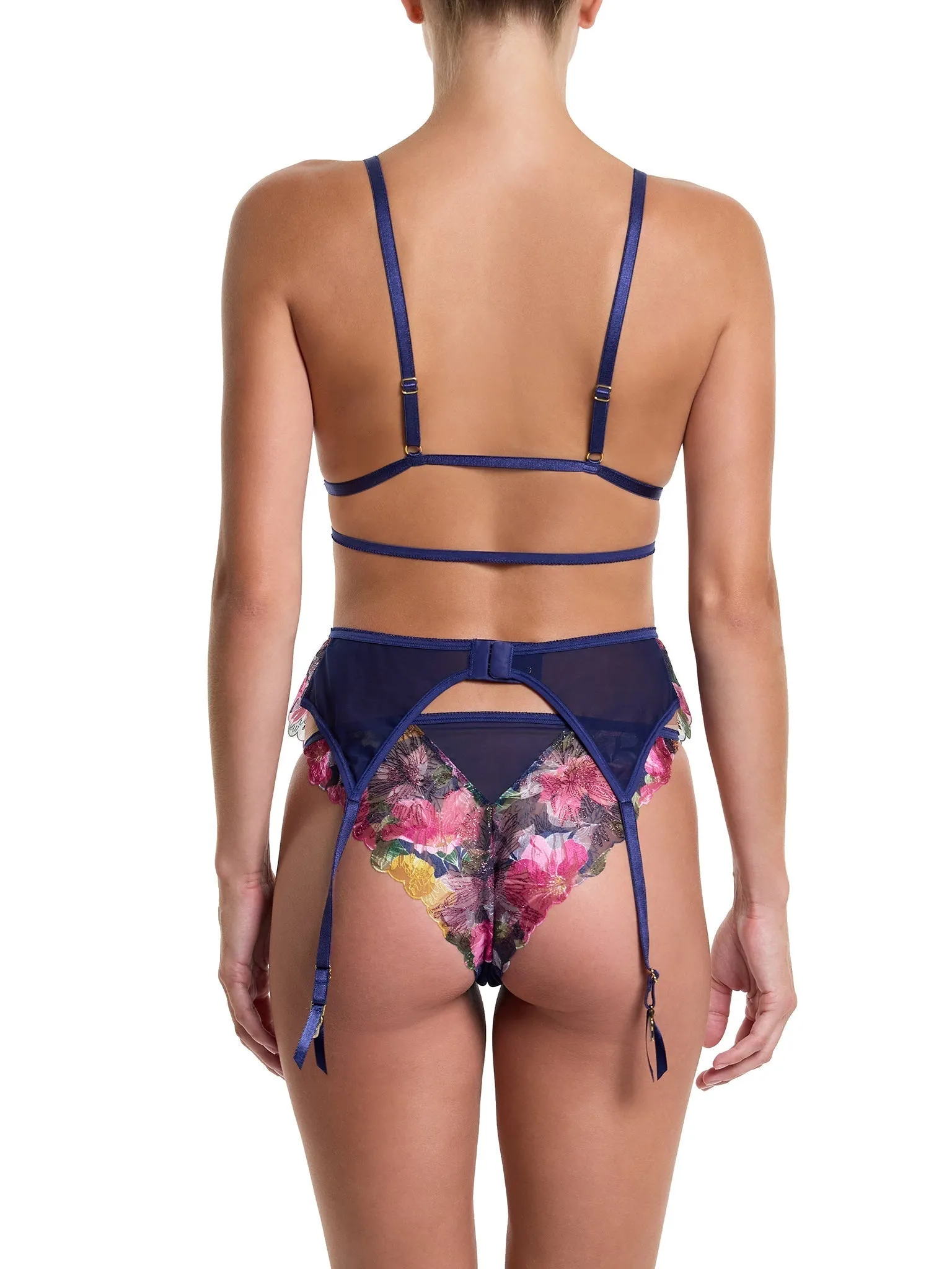 &oh Wildly Blooming Garter Belt Dark Sky Blue Sale