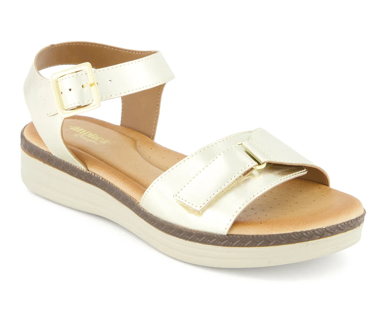 Andrea Women's Comfort Sandals with hook and loop closure 65564