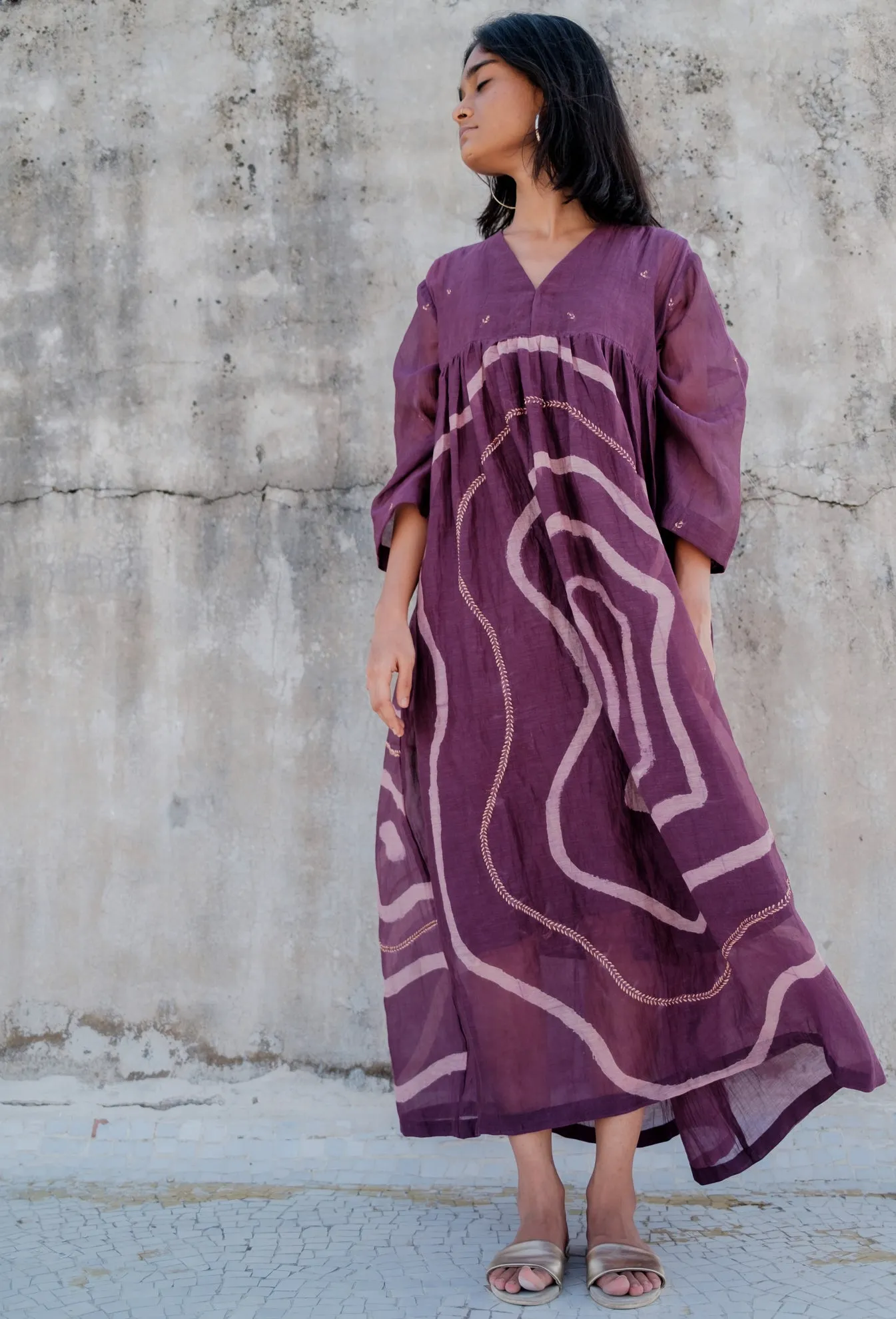 Aubergine Arazi Dress