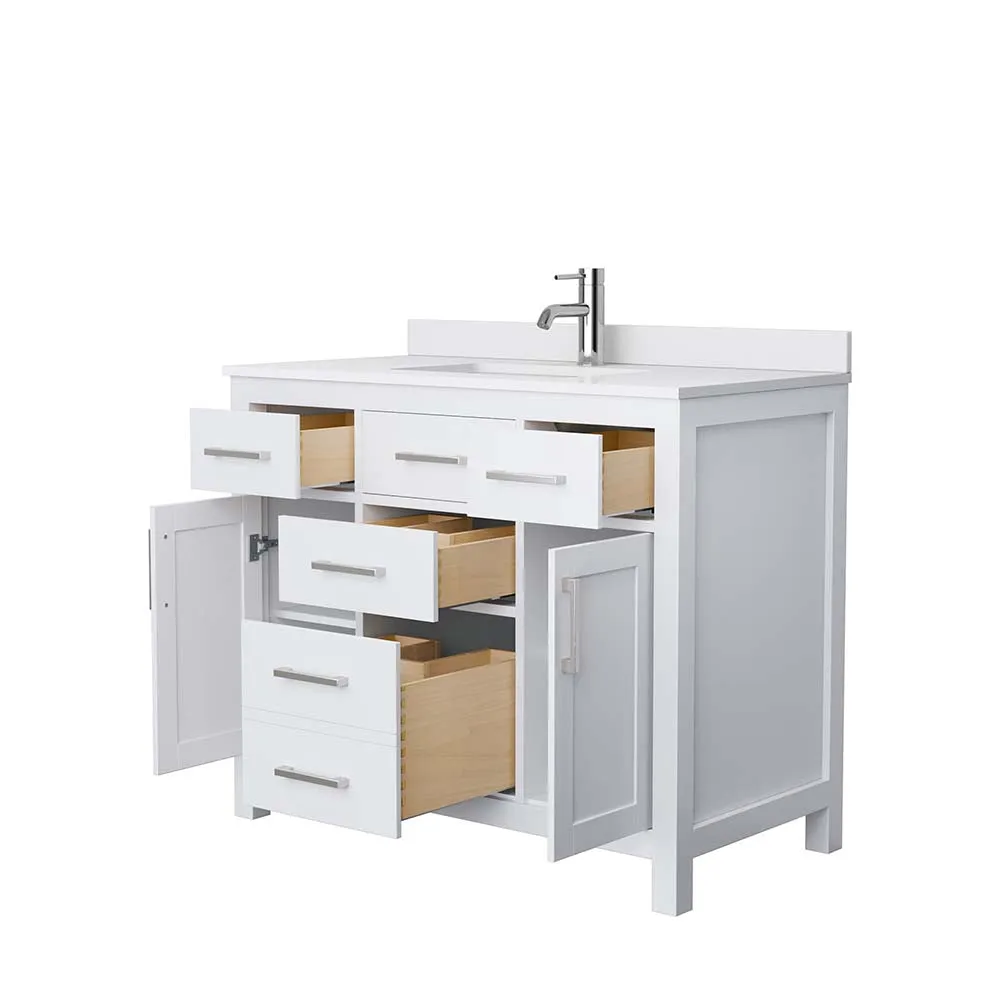 Beckett 42 Inch Single Bathroom Vanity in White