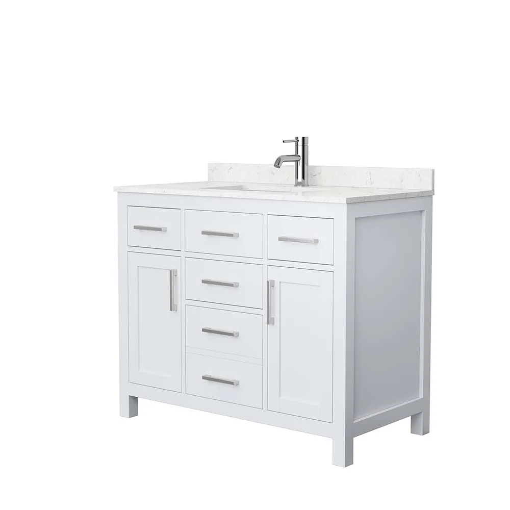 Beckett 42 Inch Single Bathroom Vanity in White