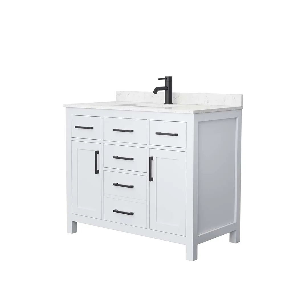Beckett 42 Inch Single Bathroom Vanity in White