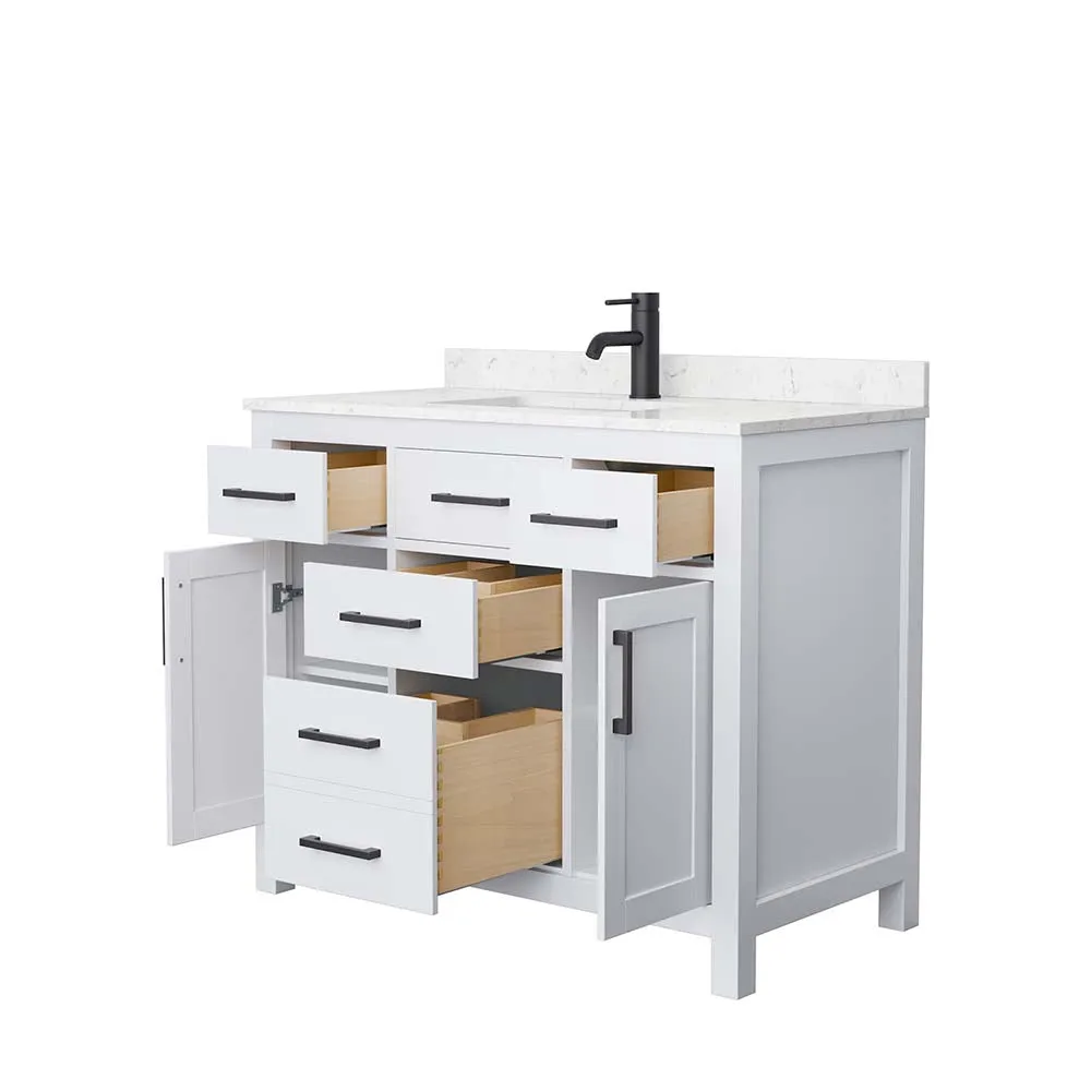 Beckett 42 Inch Single Bathroom Vanity in White