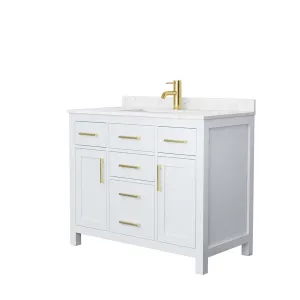 Beckett 42 Inch Single Bathroom Vanity in White