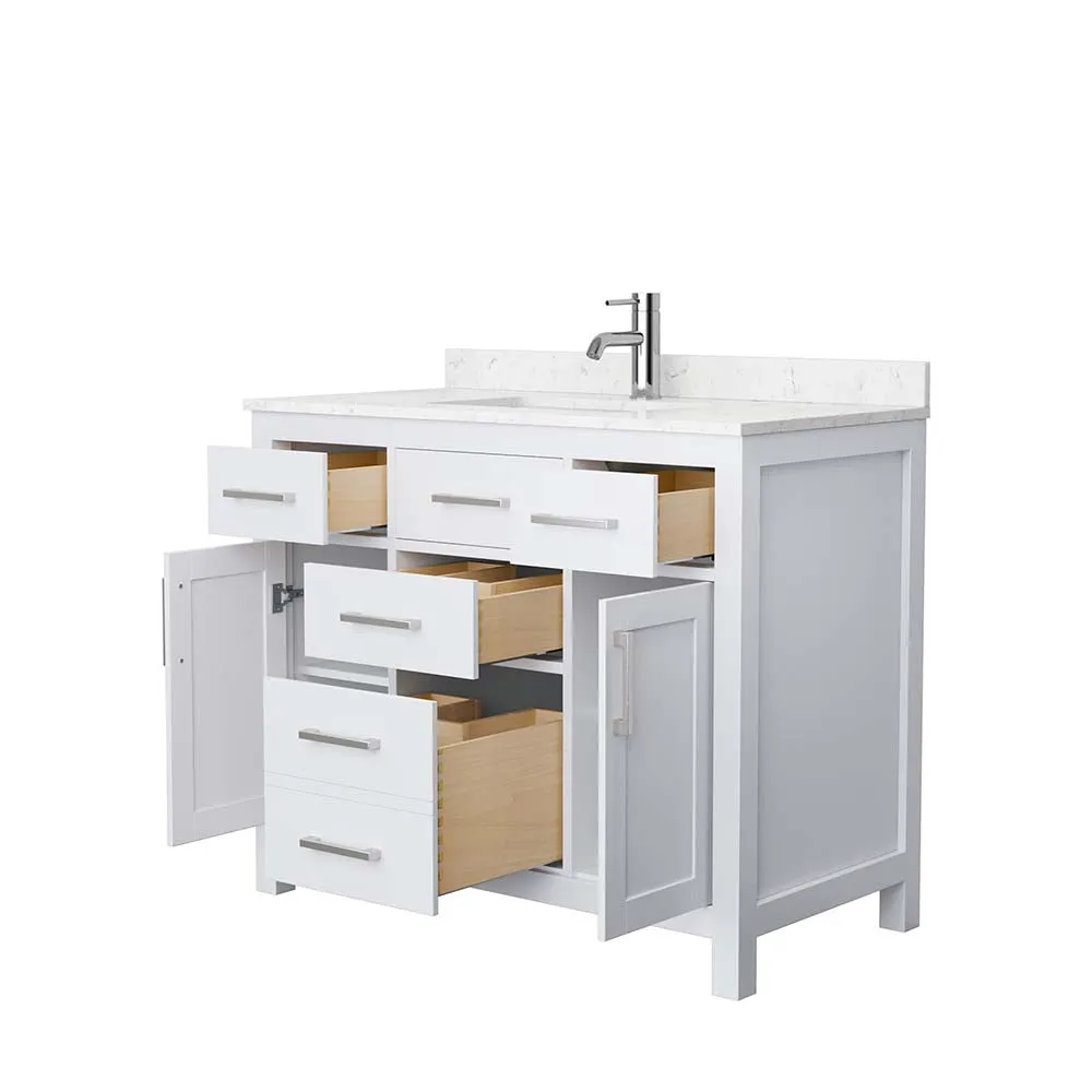 Beckett 42 Inch Single Bathroom Vanity in White