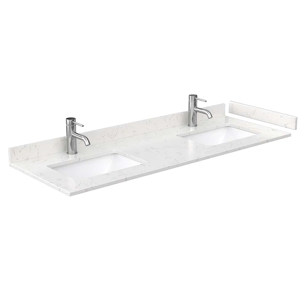Beckett 60 Inch Double Bathroom Vanity in Dark Blue