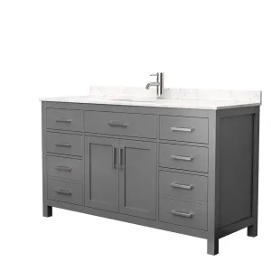 Beckett 60 Inch Single Bathroom Vanity in Dark Gray