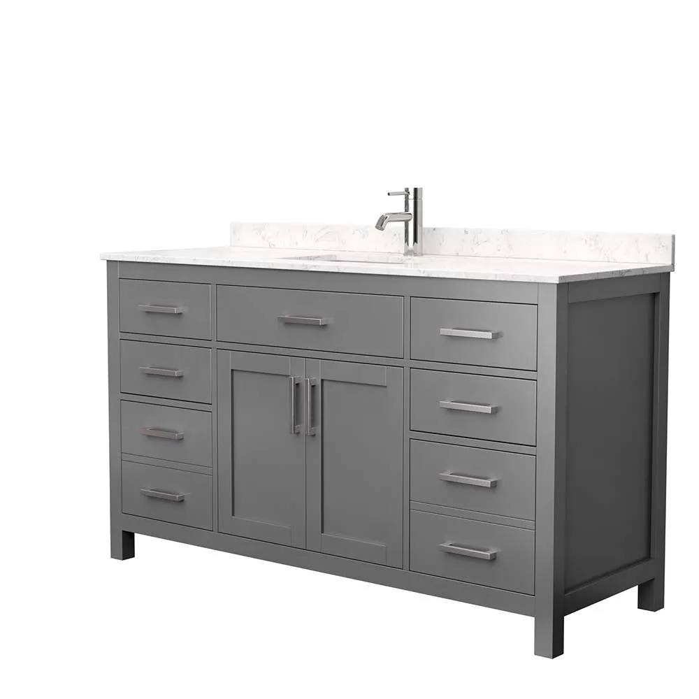 Beckett 60 Inch Single Bathroom Vanity in Dark Gray