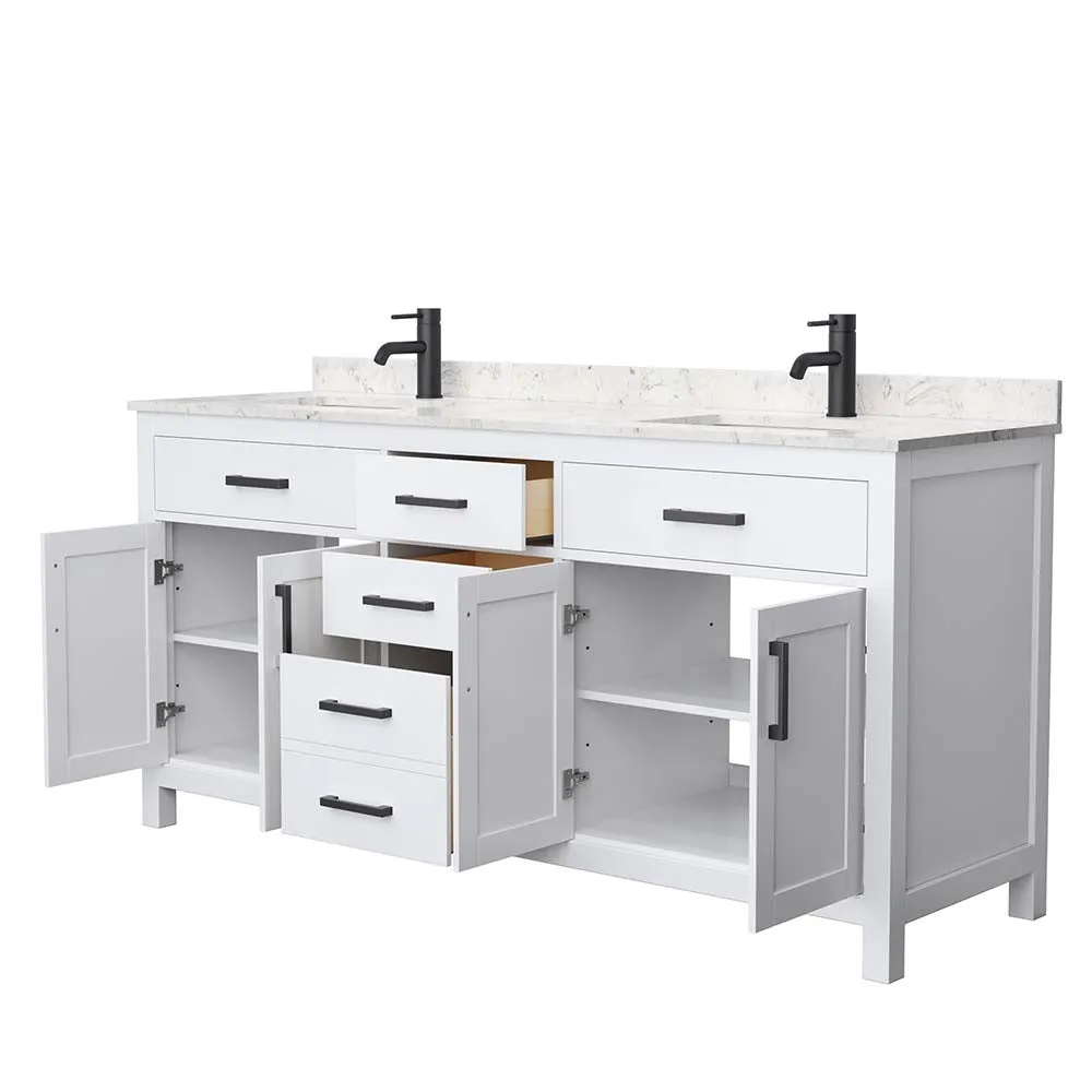 Beckett 72 Inch Double Bathroom Vanity in White
