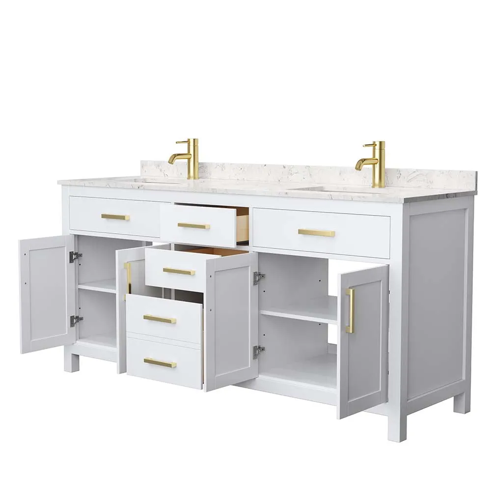 Beckett 72 Inch Double Bathroom Vanity in White