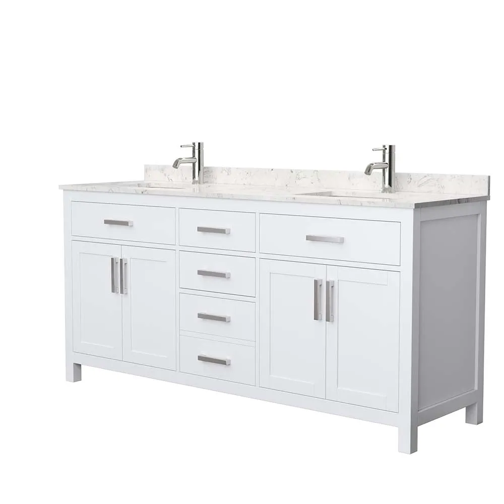 Beckett 72 Inch Double Bathroom Vanity in White