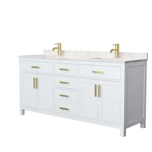 Beckett 72 Inch Double Bathroom Vanity in White