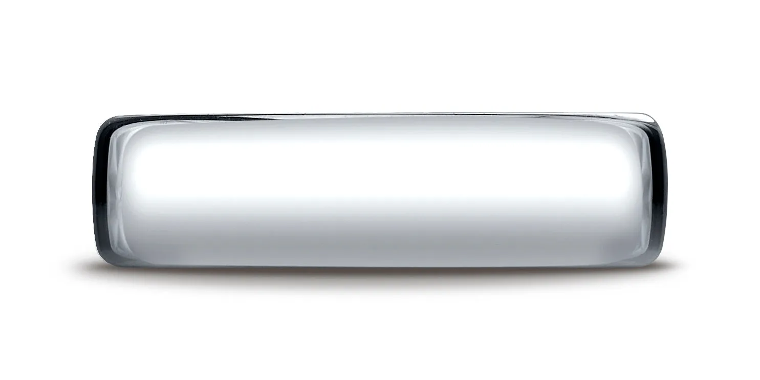 Benchmark 10K White Gold 6.5mm European Comfort-Fit Wedding Band Ring (Sizes 4 - 14 )