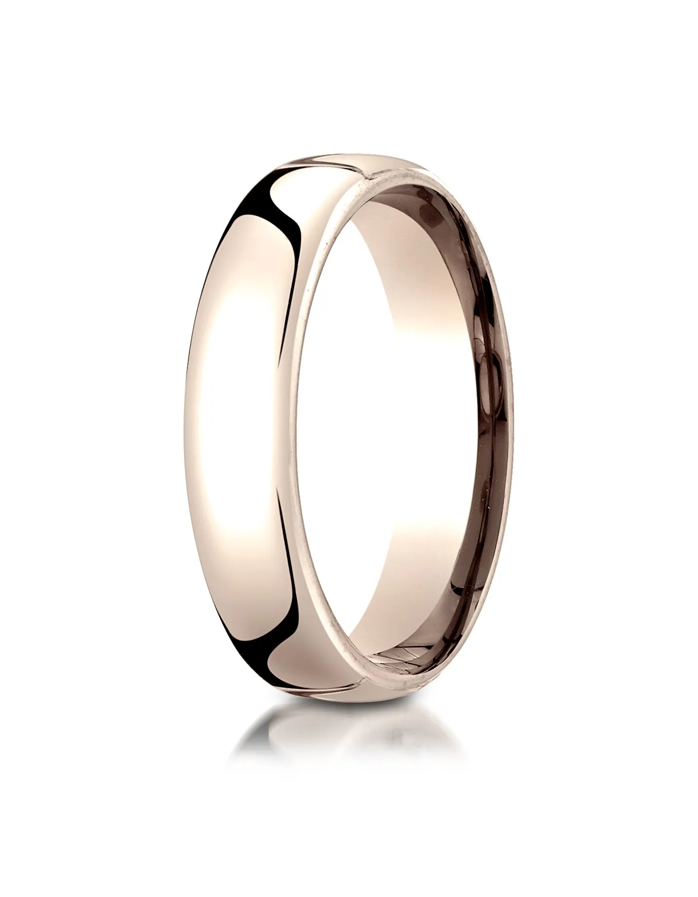 Benchmark 14K Rose Gold 5.5mm European Comfort-Fit Wedding Band Ring (Sizes 4 - 14 )