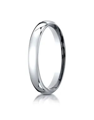 Benchmark 14K White Gold 3.5mm European Comfort-Fit Wedding Band Ring (Sizes 4 - 14 )