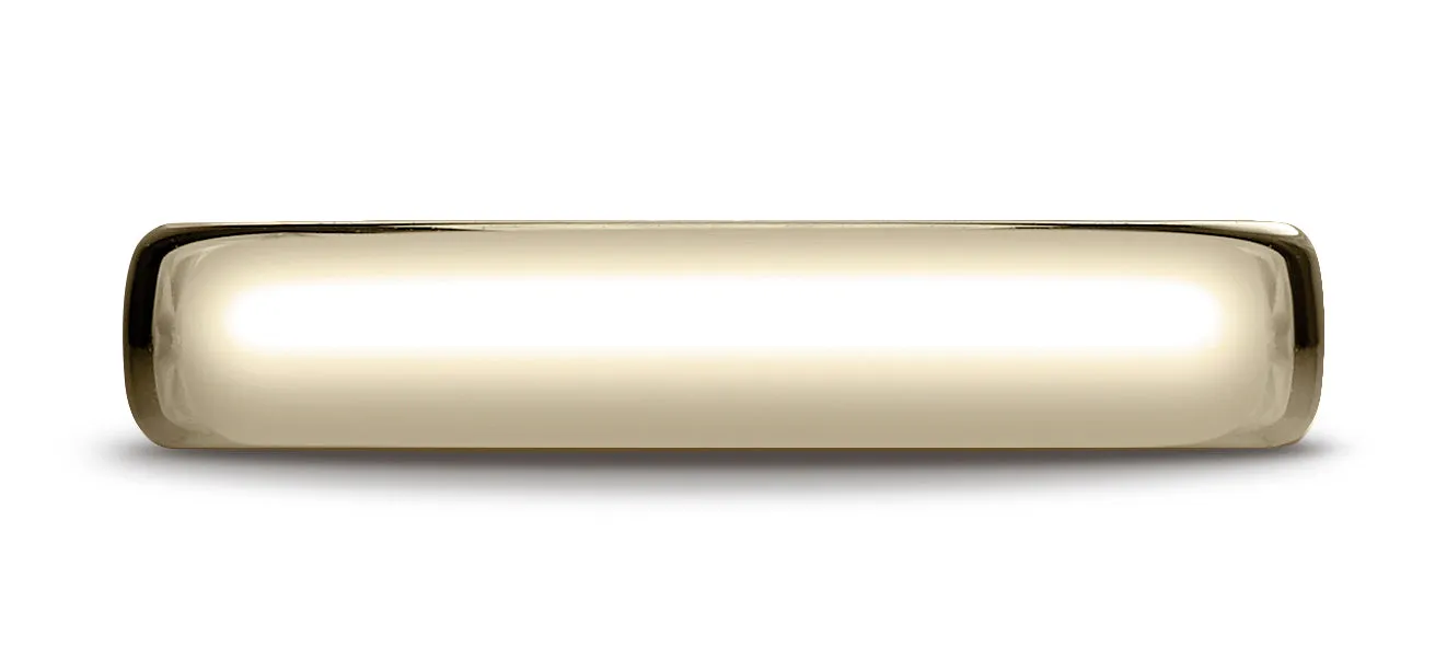 Benchmark 14K Yellow Gold 4.5mm European Comfort-Fit Wedding Band Ring (Sizes 4 - 14 )