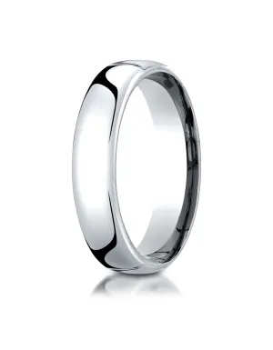 Benchmark 18K White Gold 5.5mm European Comfort-Fit Wedding Band Ring (Sizes 4 - 14 )