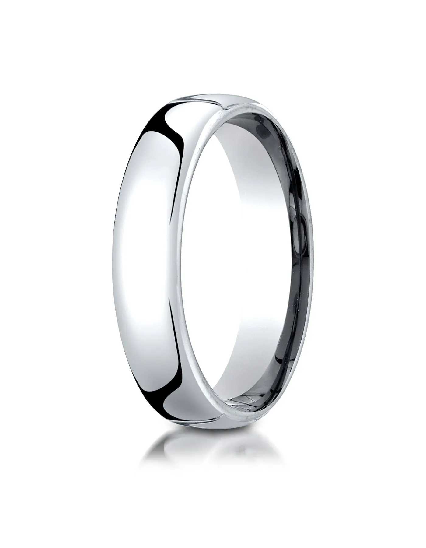 Benchmark 18K White Gold 5.5mm European Comfort-Fit Wedding Band Ring (Sizes 4 - 14 )