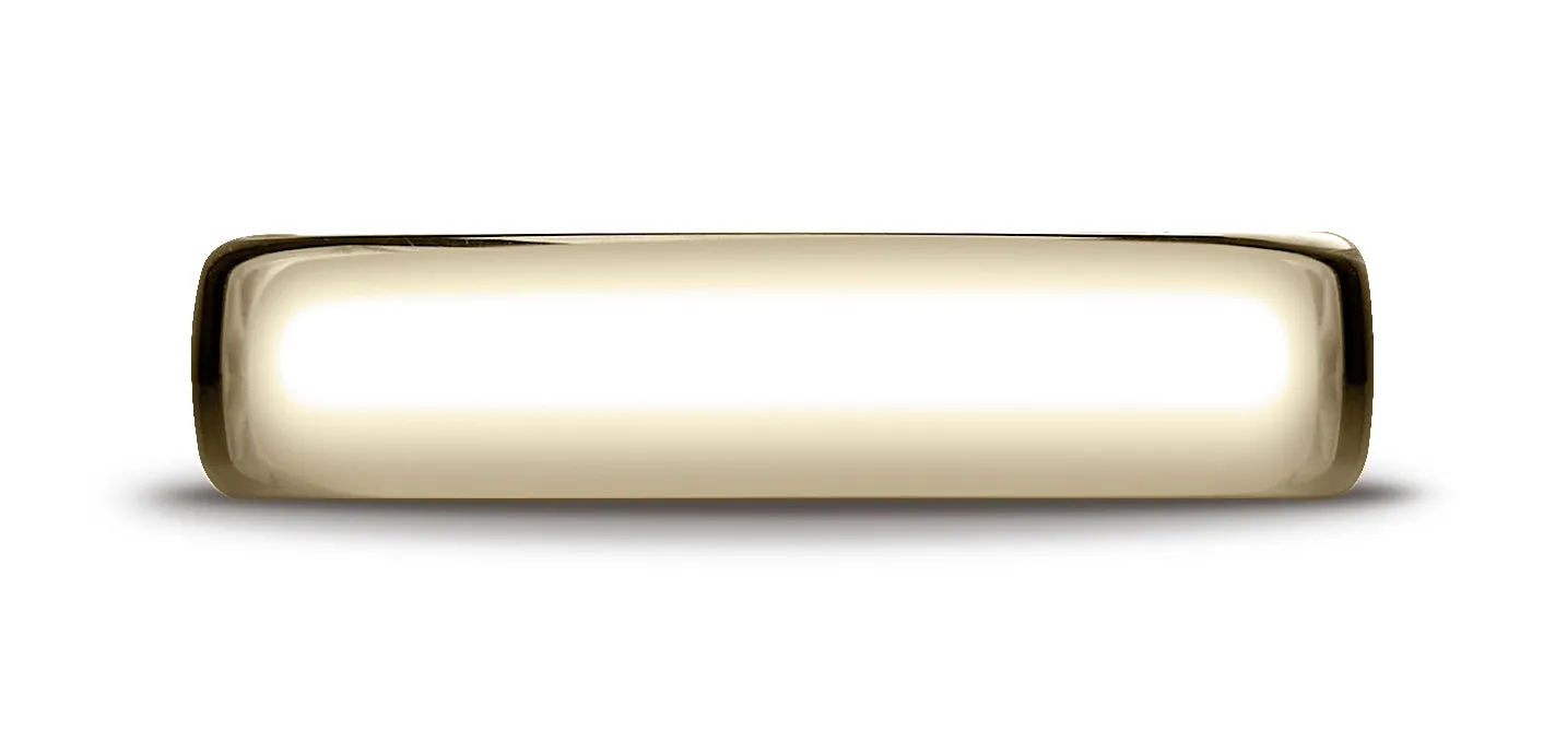 Benchmark 18K Yellow Gold 5.5mm European Comfort-Fit Wedding Band Ring (Sizes 4 - 14 )