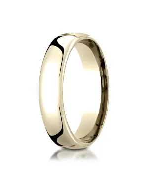 Benchmark 18K Yellow Gold 5.5mm European Comfort-Fit Wedding Band Ring (Sizes 4 - 14 )