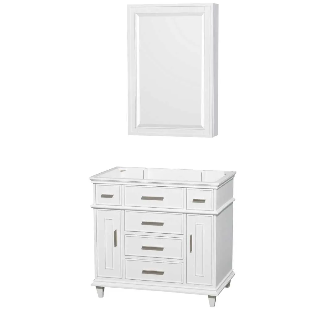 Berkeley 36 Inch Single Bathroom Vanity in White