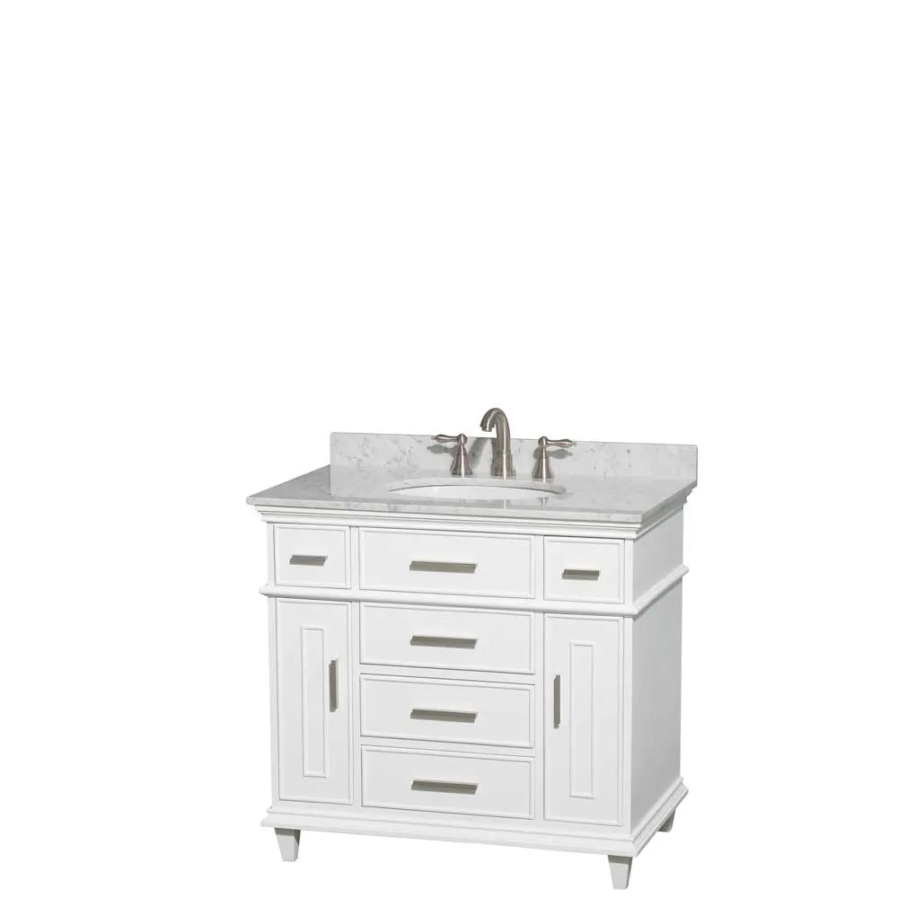 Berkeley 36 Inch Single Bathroom Vanity in White