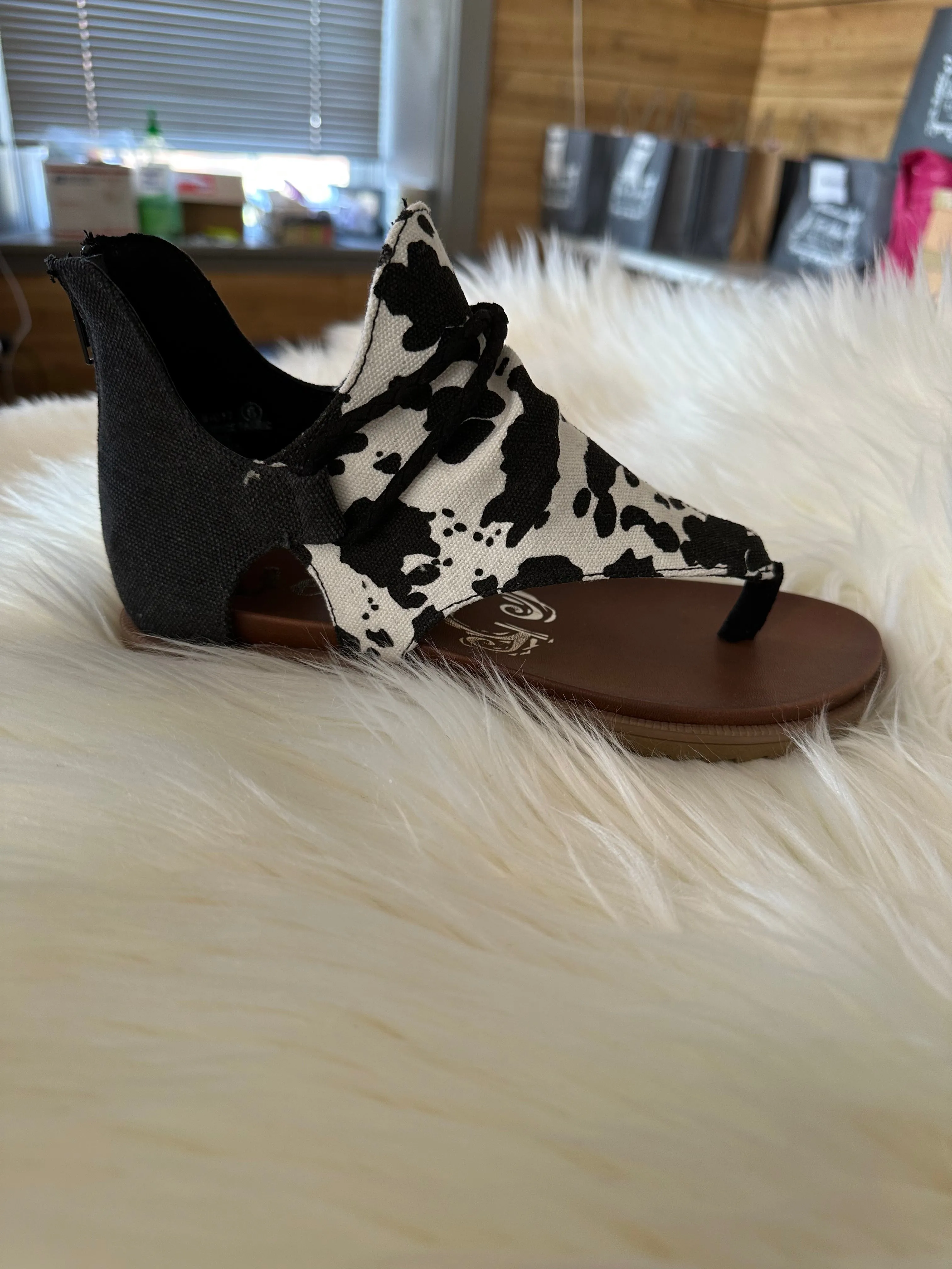 Black Cow Angelica Sandal