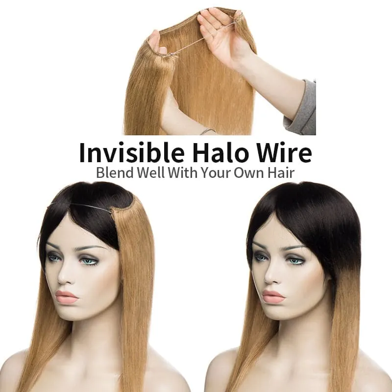 Blonde Halo Human Hair Extension Light Volume
