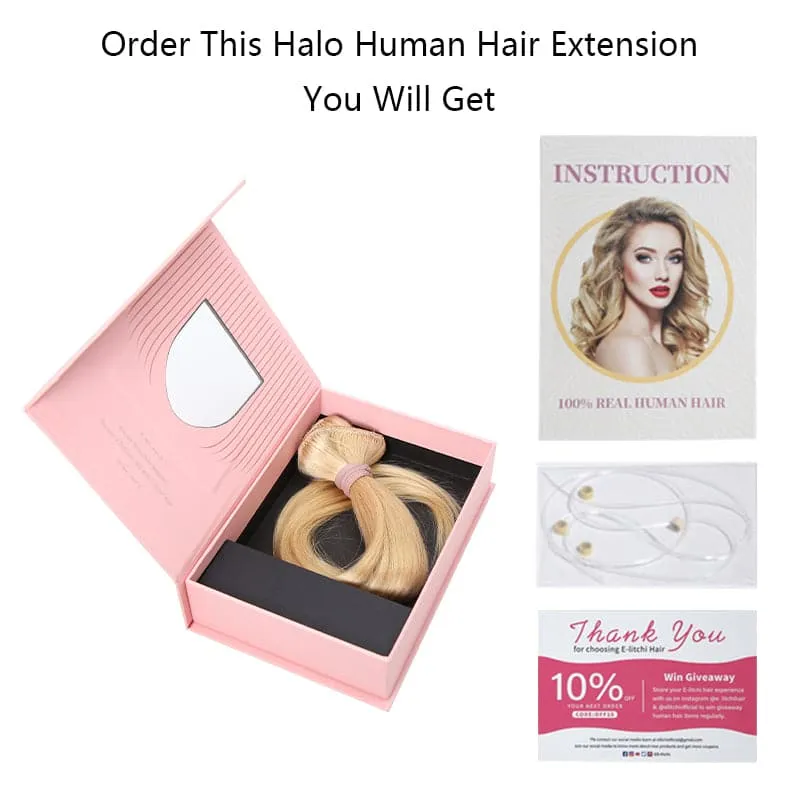 Blonde Halo Human Hair Extension Light Volume