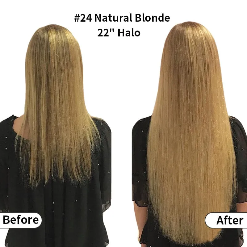 Blonde Halo Human Hair Extension Light Volume