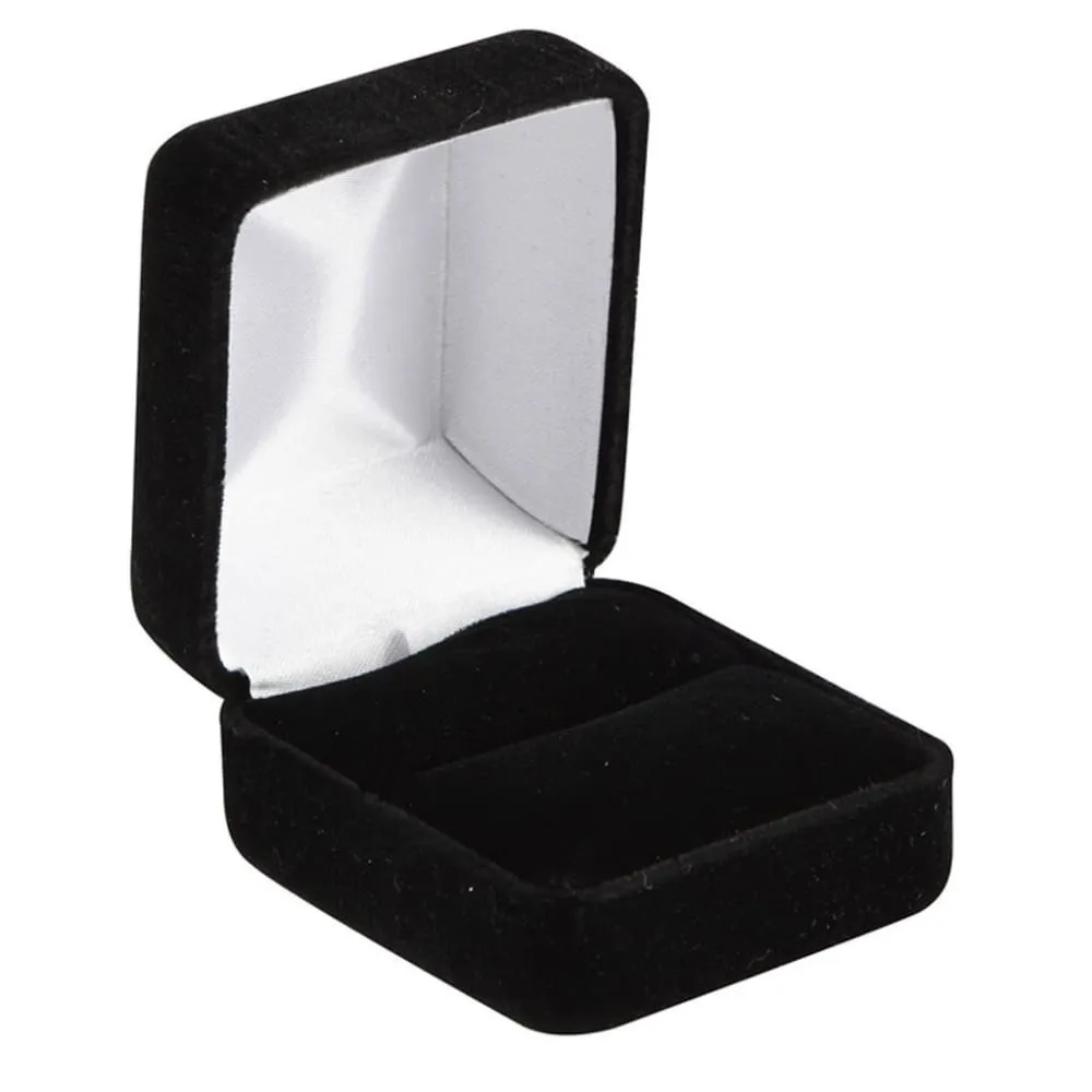 BOULDER Black Titanium Ring with 6 Sets of Quadruple Black Sapphires In Horizontal Channels - 8mm