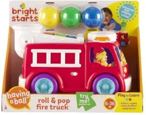 Bright Starts  Hab Roll & Pop Fire Truck